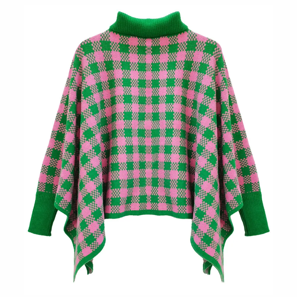 “Pretty Girl 💕💚 Checkered & Houndstooth Ponchos & Cape”- Pre Order