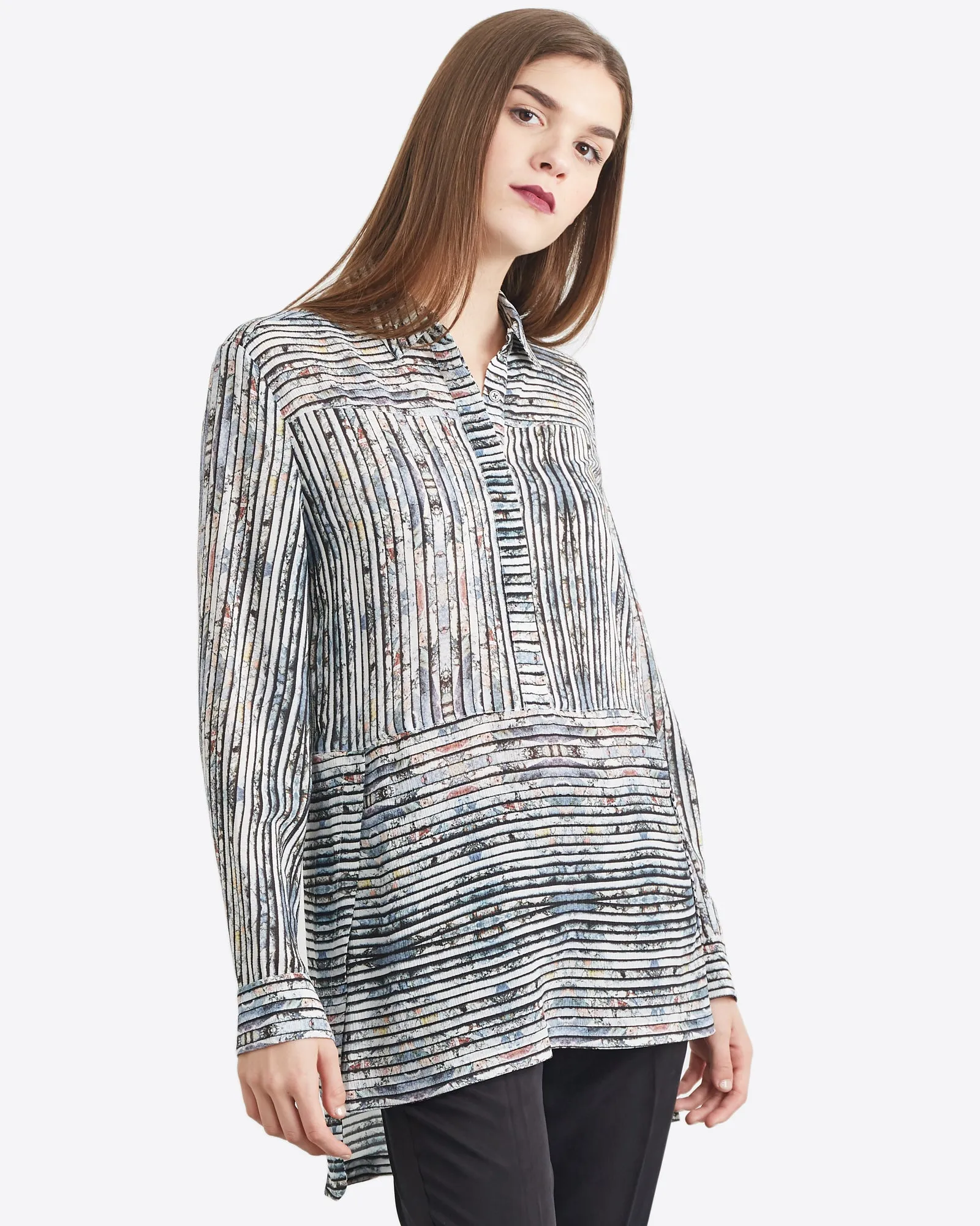 Printed  Silk Tunic