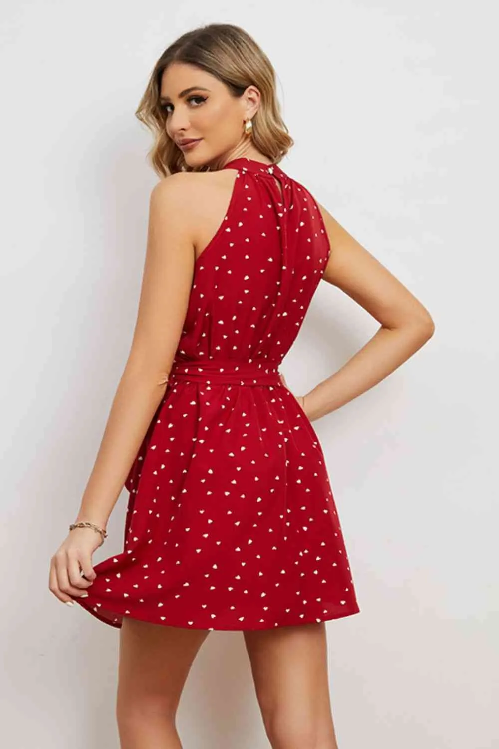 Printed Tie Waist Mini Dress (2 Colors)