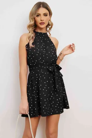 Printed Tie Waist Mini Dress (2 Colors)