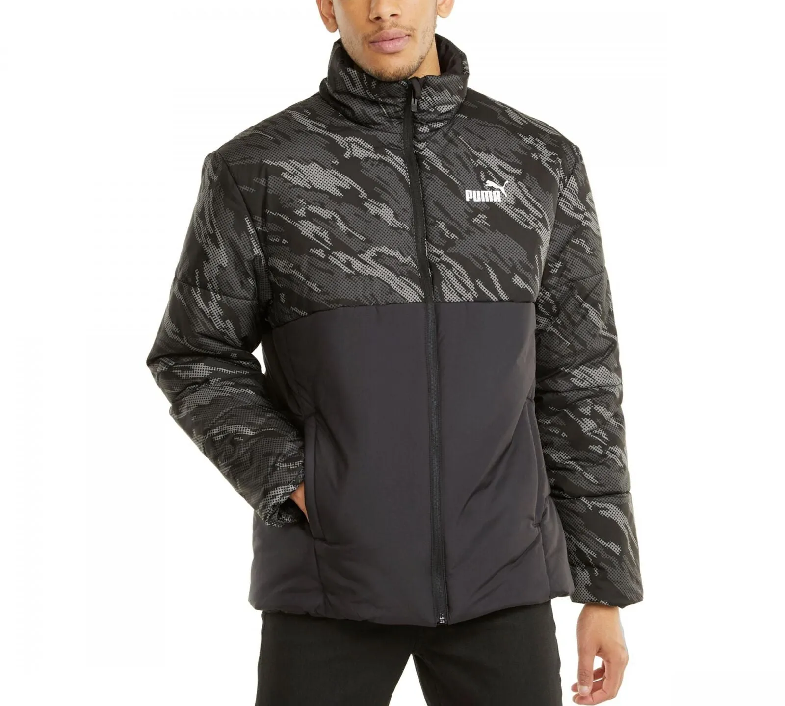 Puma Men's Padded Puffer Camo Jacket