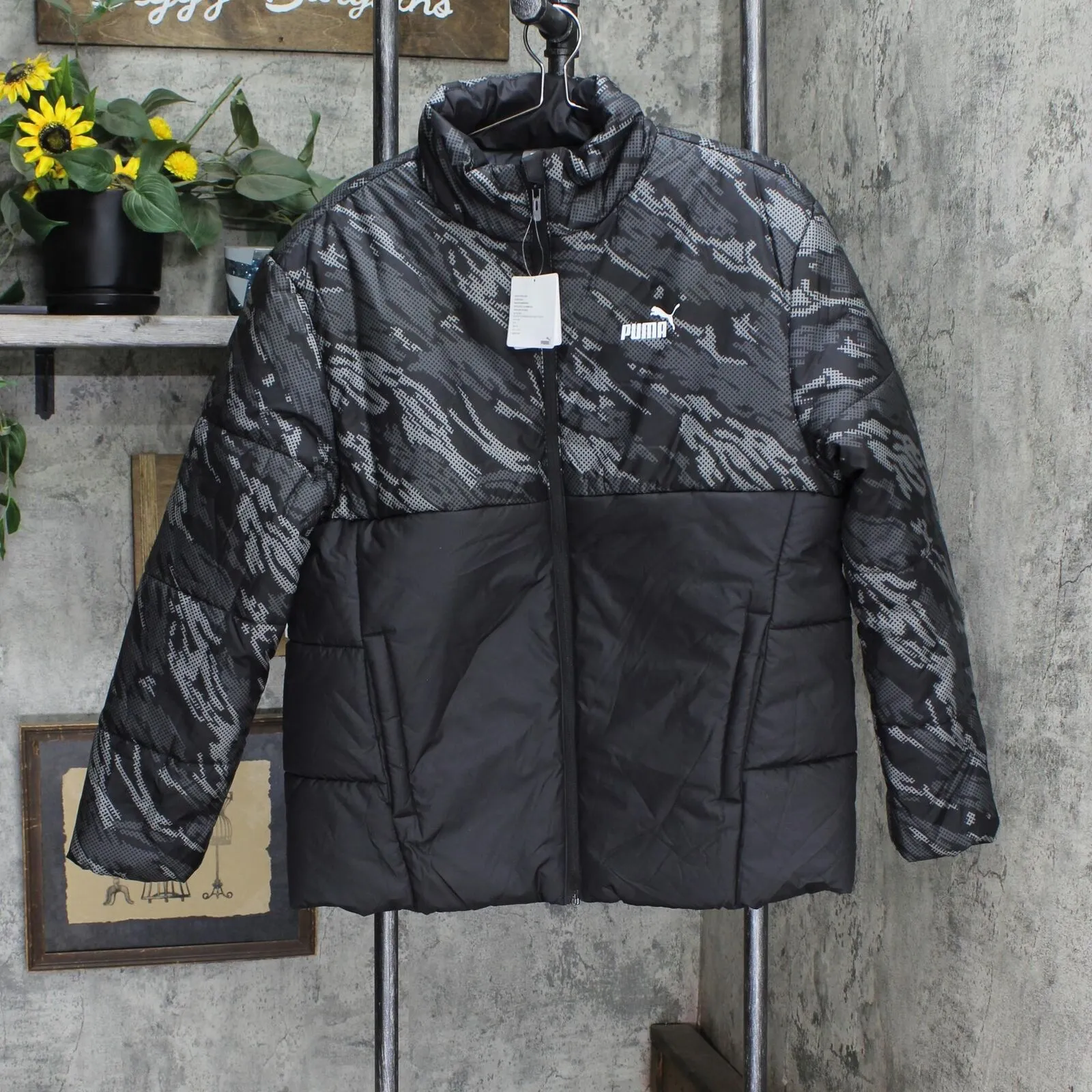 Puma Men's Padded Puffer Camo Jacket