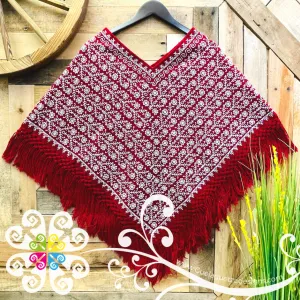 Puntada Antigua Design Embroider Poncho - Mañanita