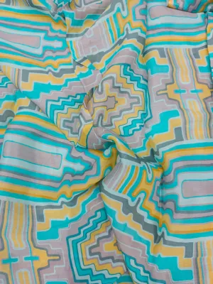 Pure Crushed Chiffon Chinon Digital Printed Fabric