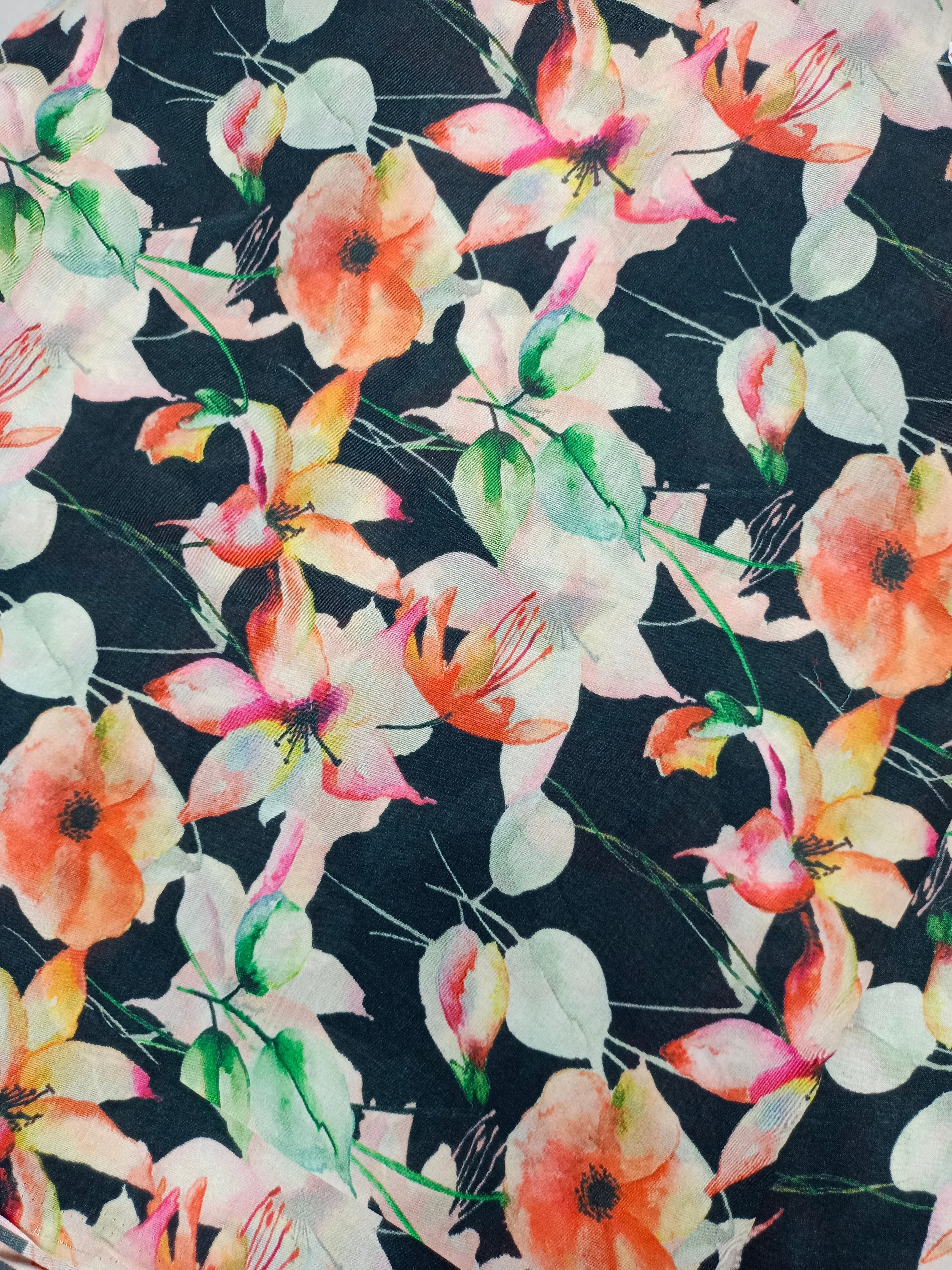 Pure Modal Soft Muslin Digital Printed Fabrics