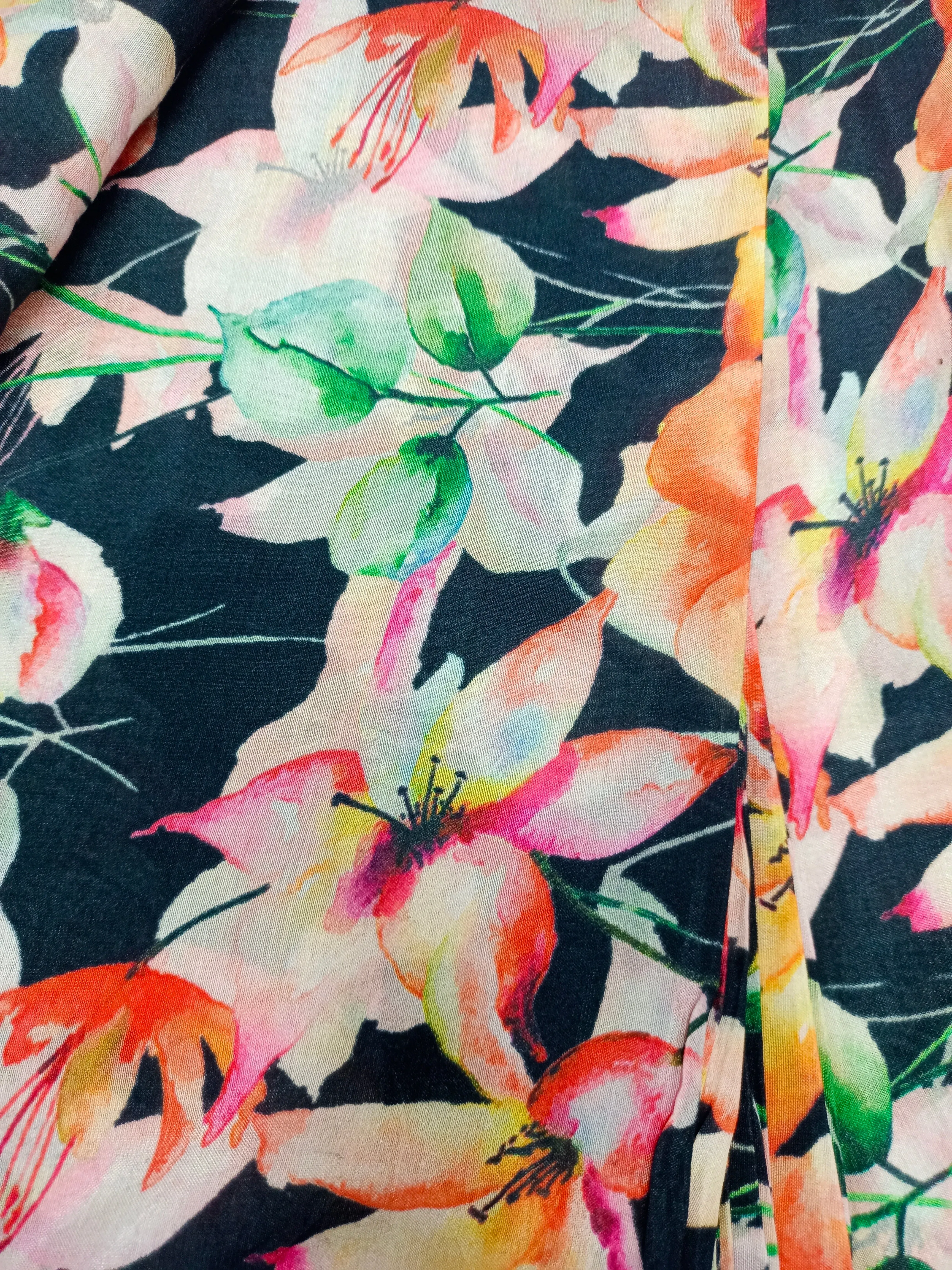 Pure Modal Soft Muslin Digital Printed Fabrics