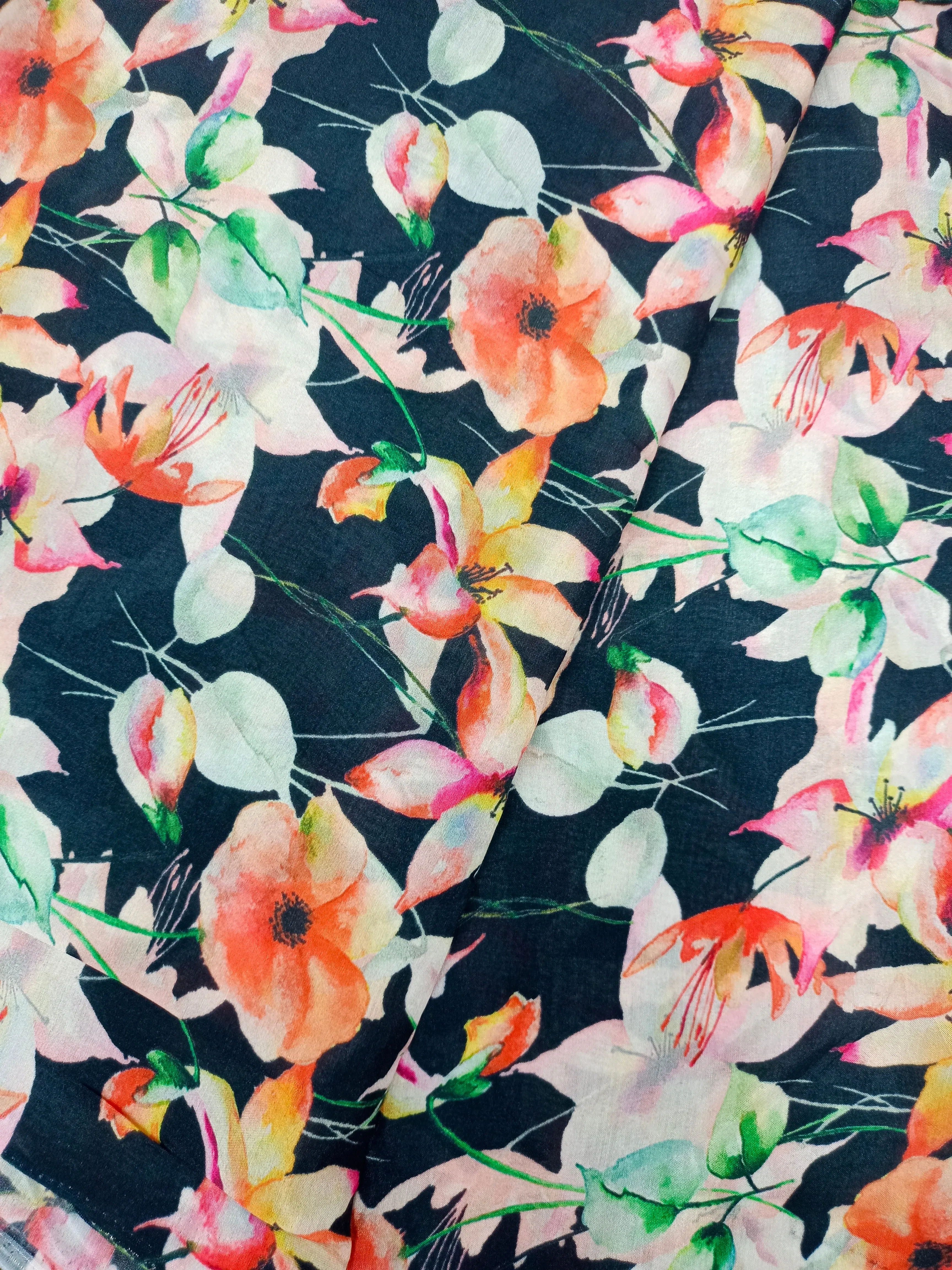 Pure Modal Soft Muslin Digital Printed Fabrics