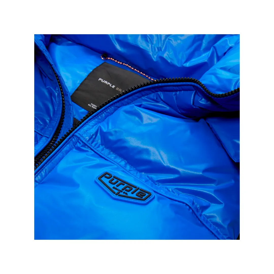 PURPLE BRAND NYLON PUFFER VEST BLUE