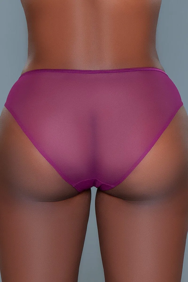 Purple Sheer Mesh Panty