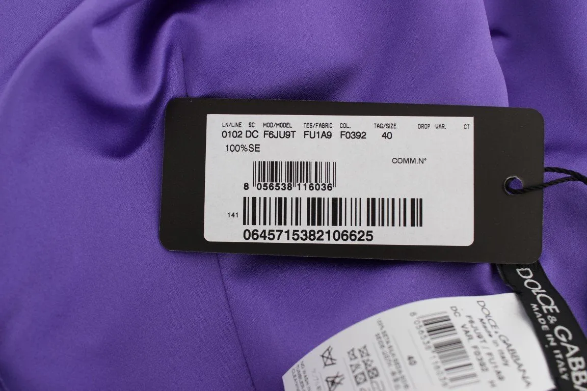 Purple Silk Ball Gown Full Length Dress