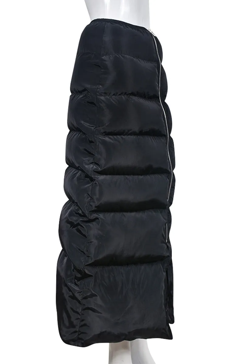 QH0538 Puffer Long Skirt