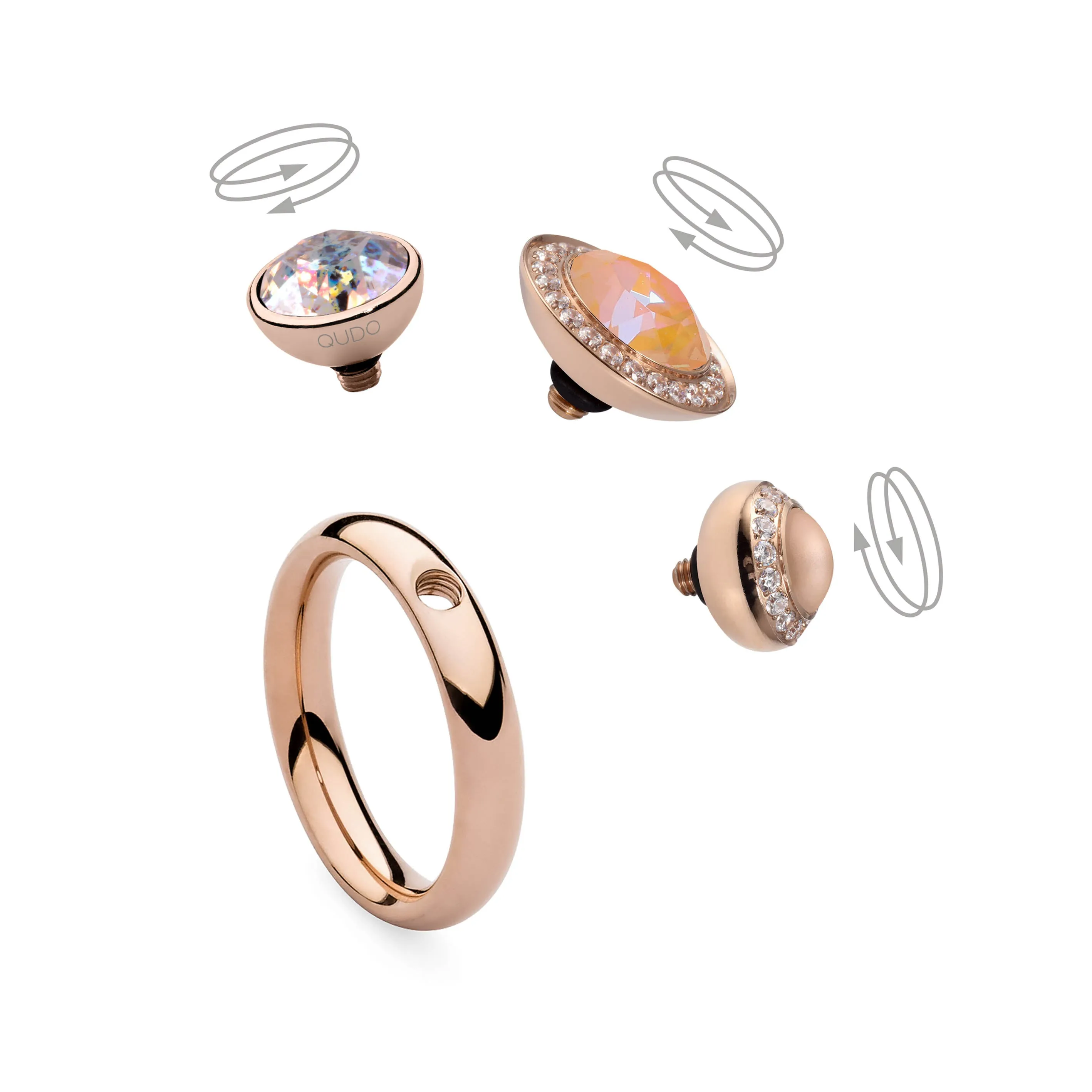 Qudo Tondo Deluxe 13mm Gold Topper - Light Silk