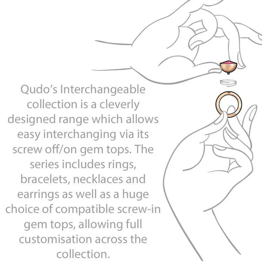Qudo Tondo Deluxe 13mm Silver Topper - Silk