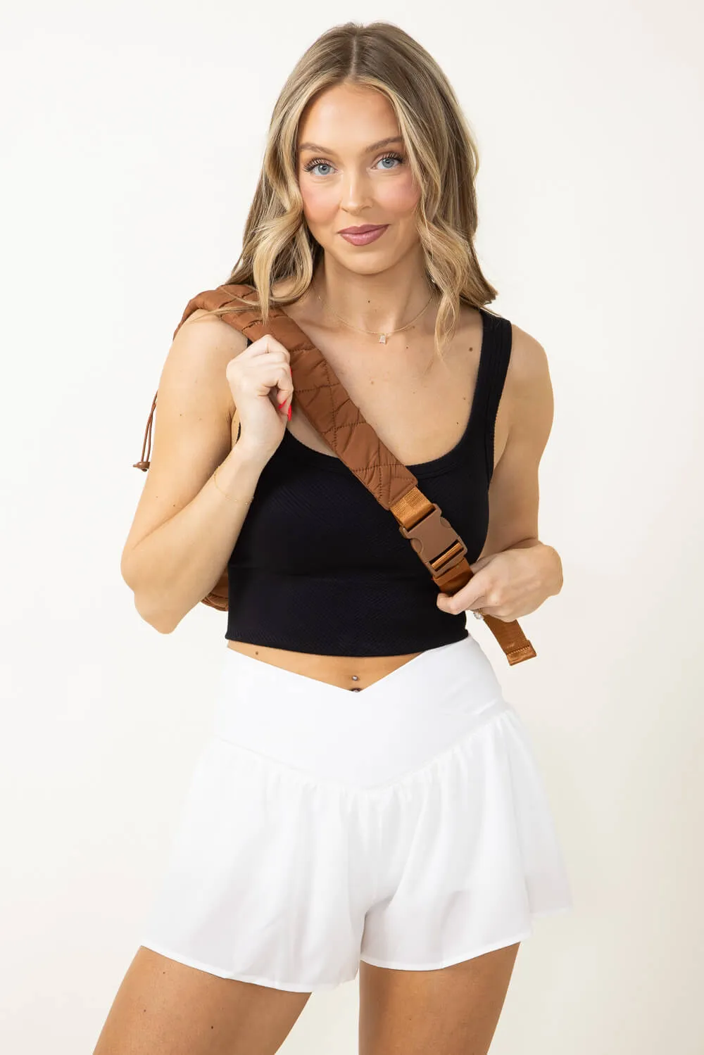 Quilted Puffer Sling Bag for Women in Brown | QBS4110088-BROWN