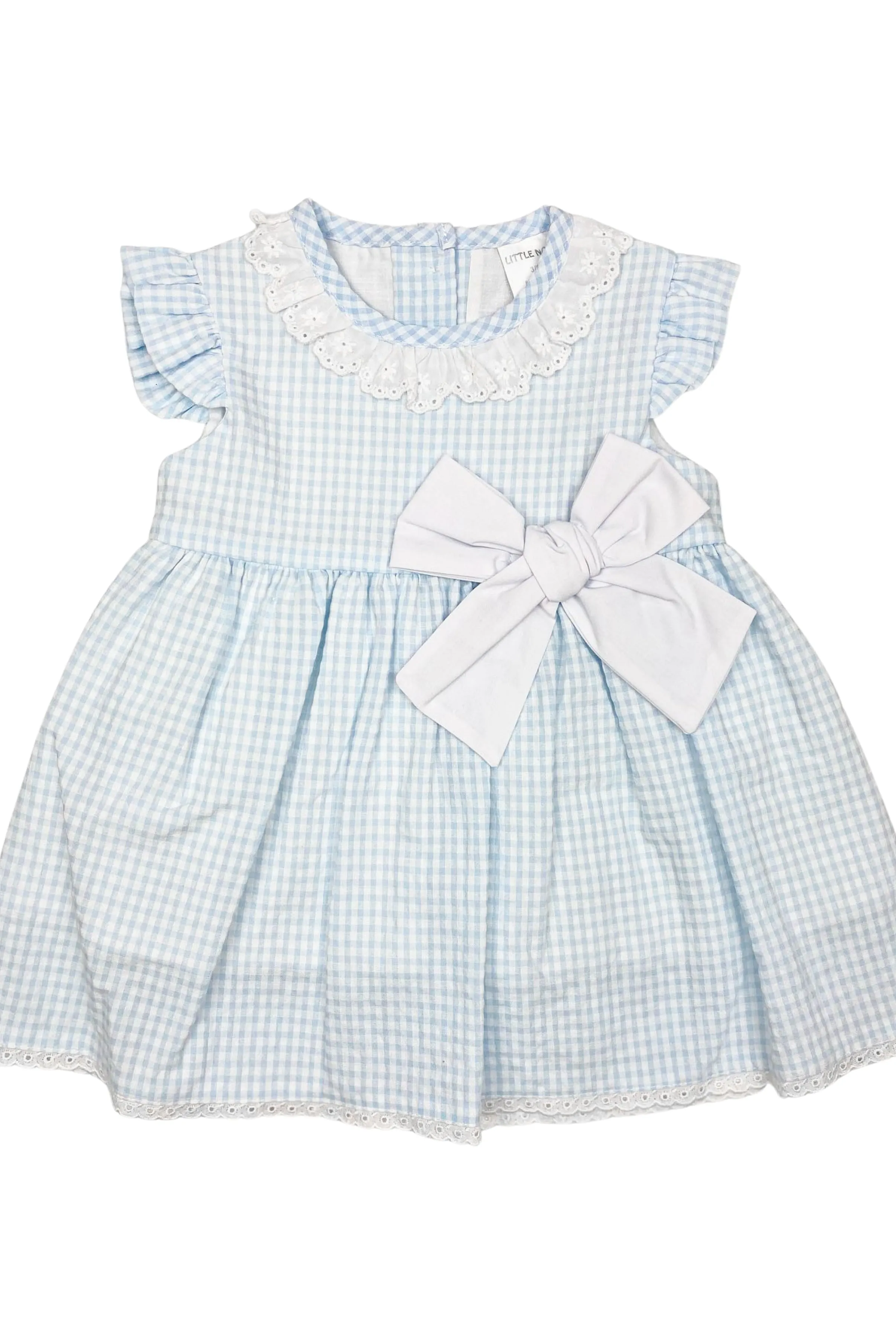 "Emily" Blue Gingham Dress