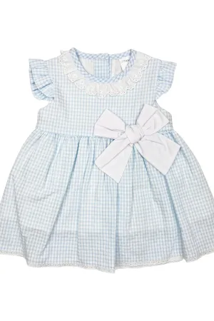 "Emily" Blue Gingham Dress