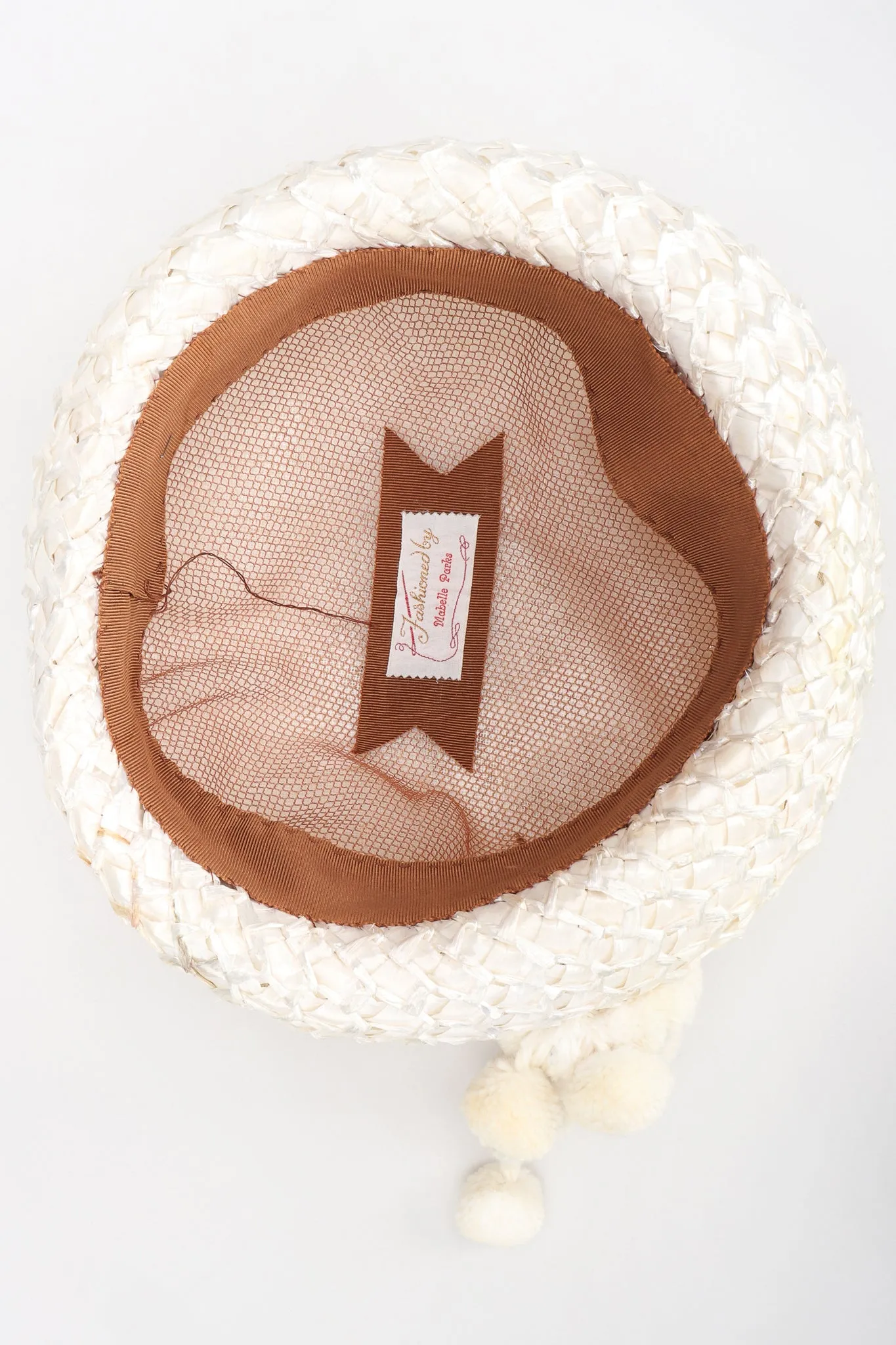 Raffia Pom Pom Hat