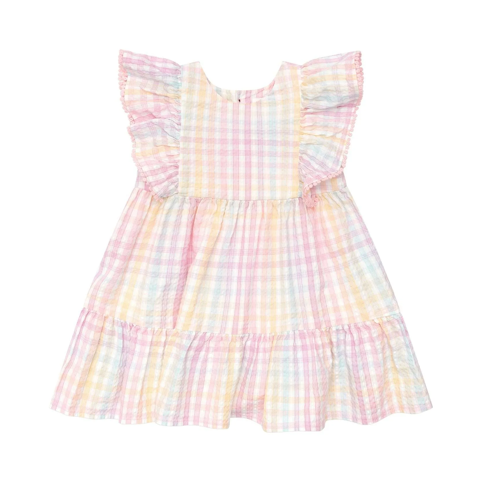 Rainbow Check Frill Dress
