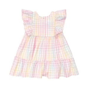 Rainbow Check Frill Dress