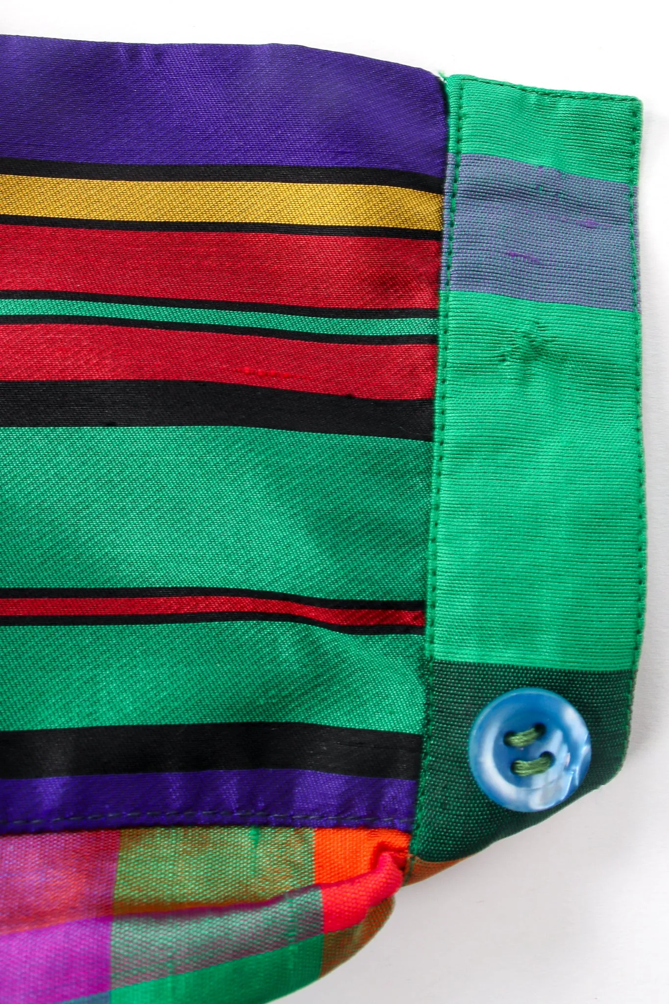 Rainbow Plaid Silk Dress & Skirt Set