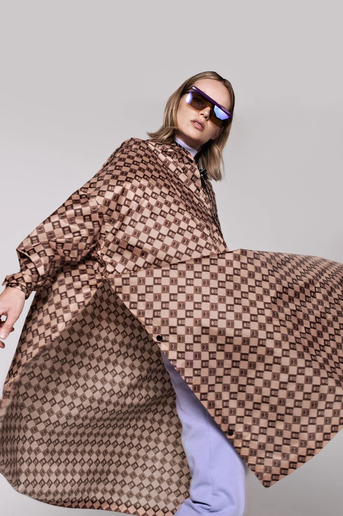 RAINKISS Damier Poncho