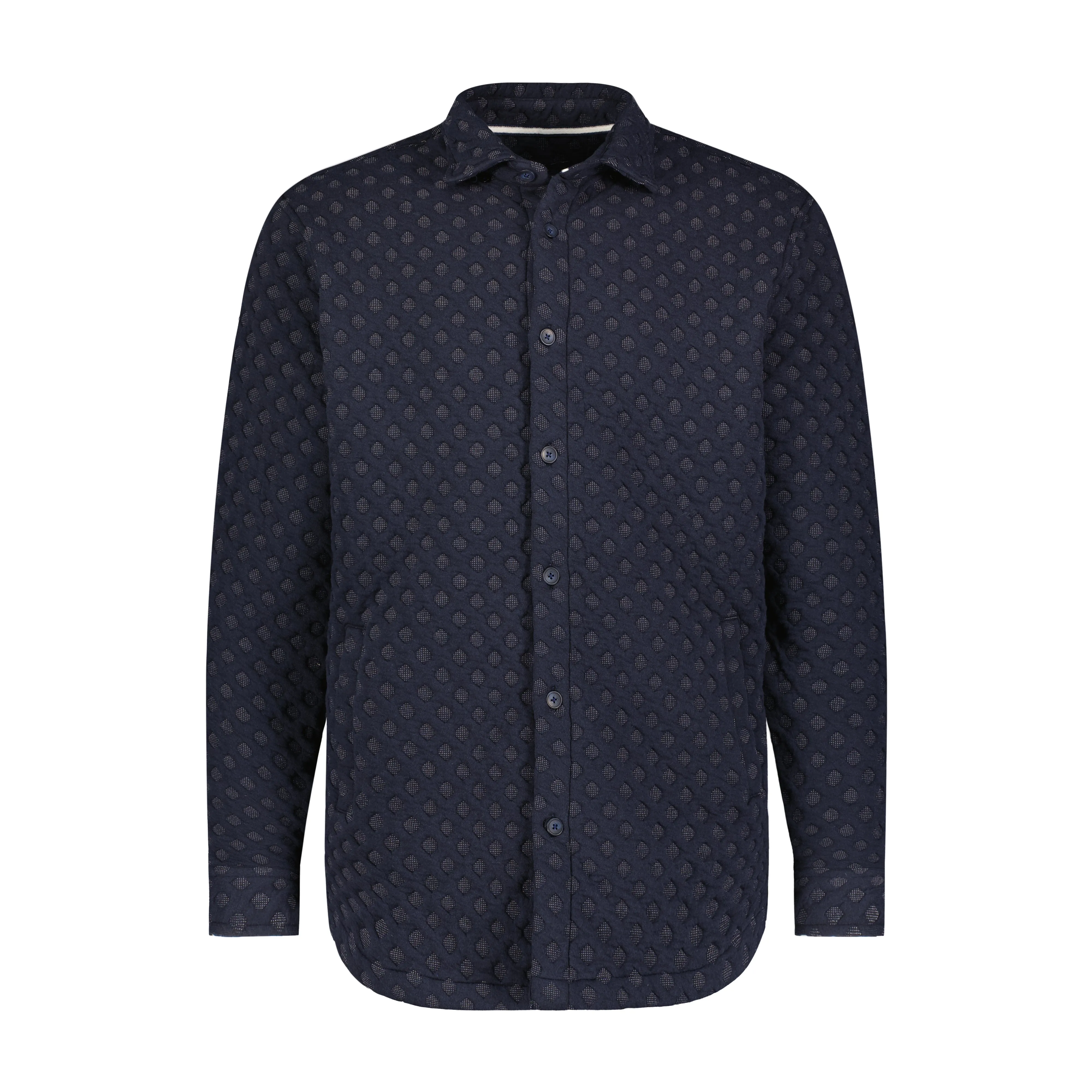 Raised Jacquard Waffle Weave Shirt