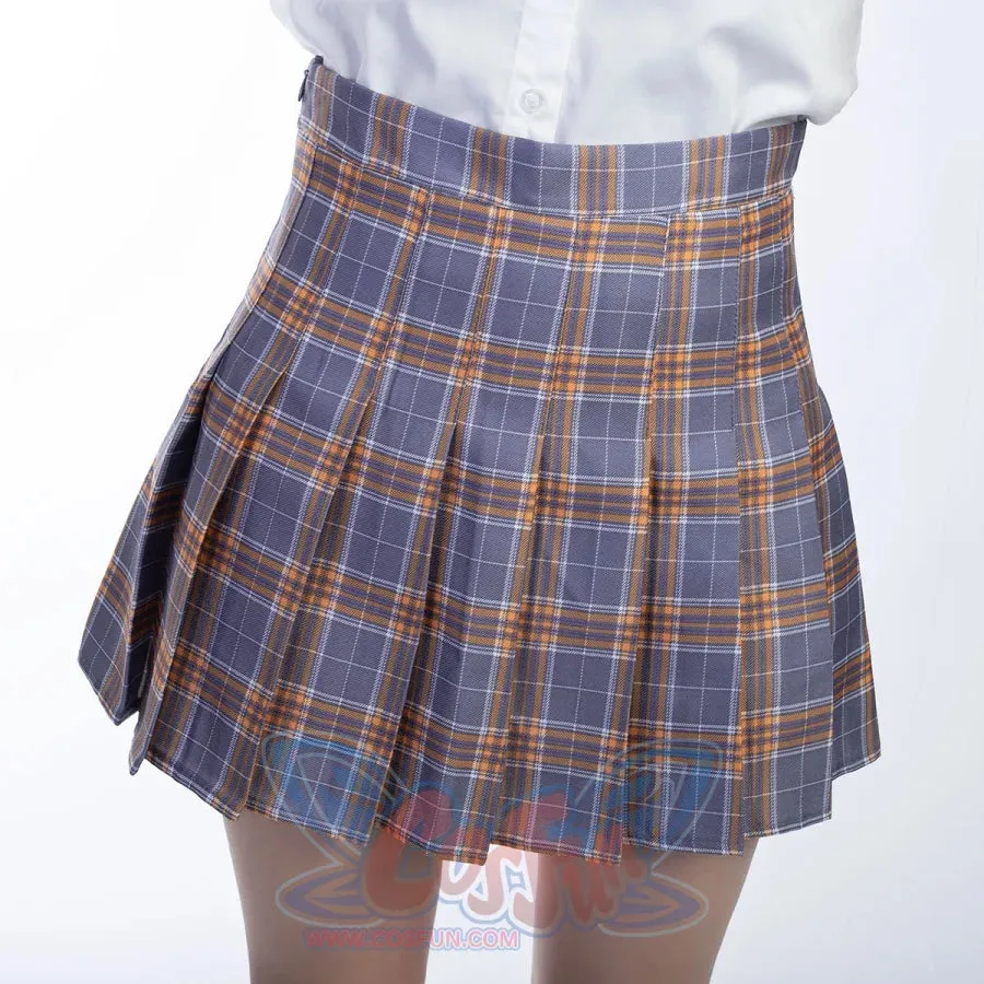 【READY TO SHIP】JK High Waist Yellow Plaid Pleated Skirts C00169