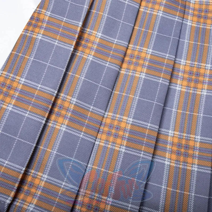 【READY TO SHIP】JK High Waist Yellow Plaid Pleated Skirts C00169