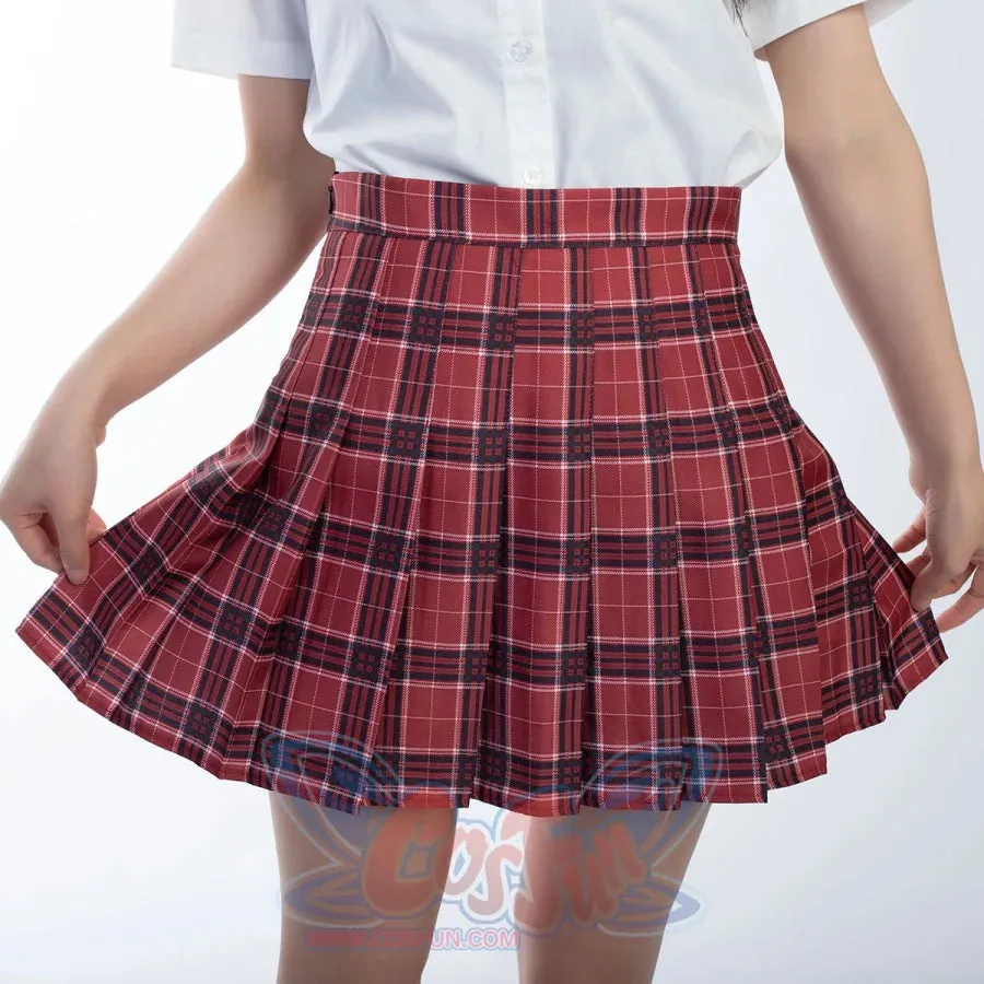 【READY TO SHIP】JK High Waist Yellow Plaid Pleated Skirts C00169