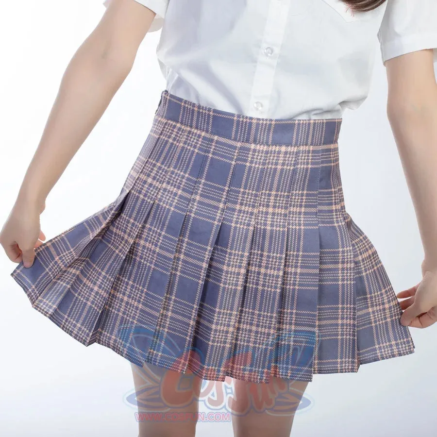 【READY TO SHIP】JK High Waist Yellow Plaid Pleated Skirts C00169