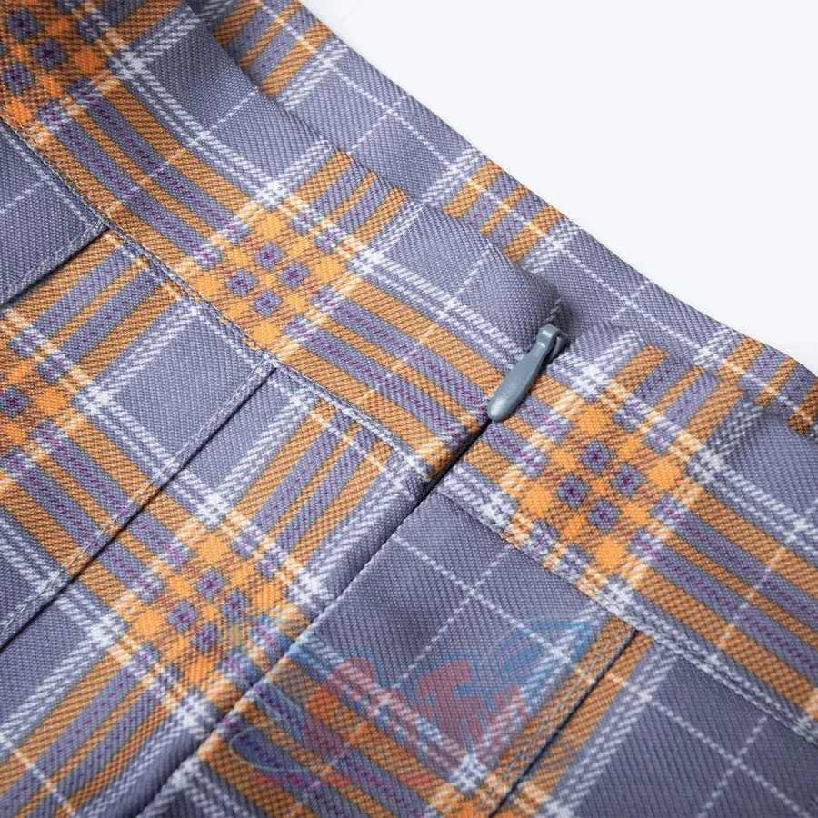 【READY TO SHIP】JK High Waist Yellow Plaid Pleated Skirts C00169