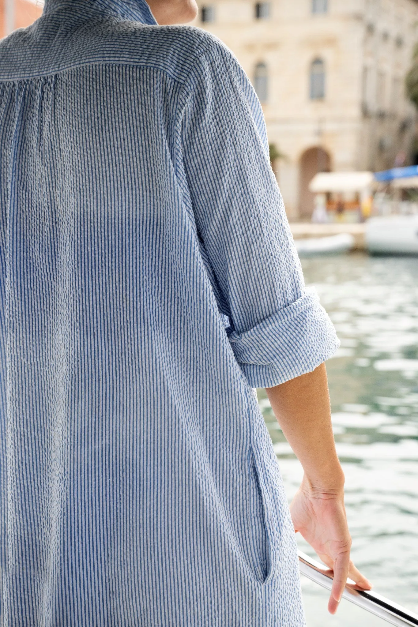 reason shirtdress wave stripe