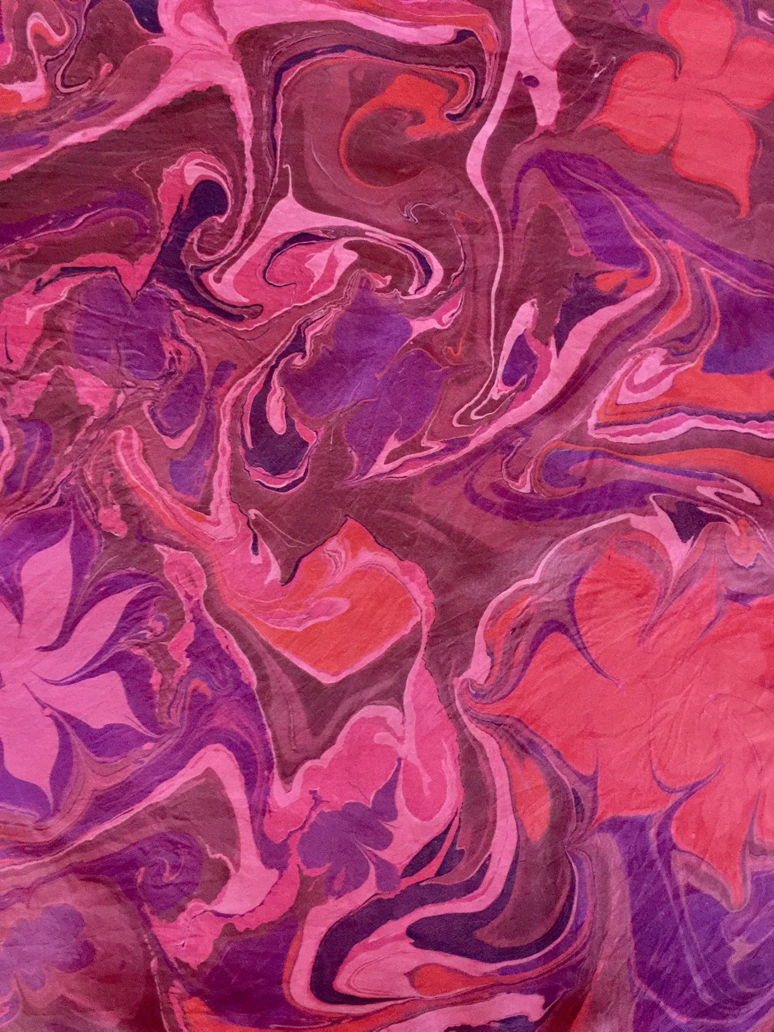 Red Floral 21x21 Square Habotai silk. Wear this unique piece in your hair, as a neckerchief, pocket square, or accessorize your dog.