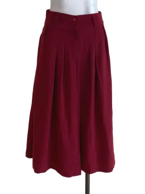 Red Pleated Skirt