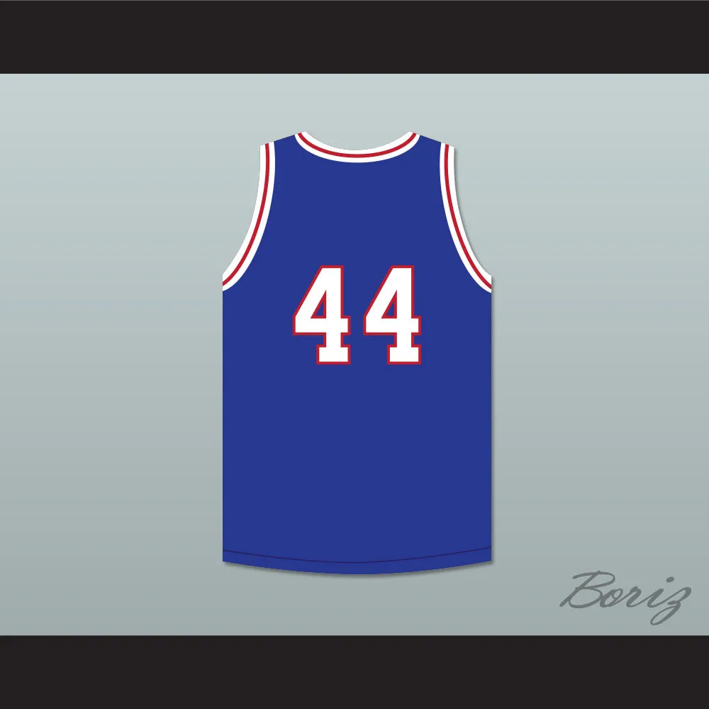 Reggie Reynolds 44 Will Foster High School Patriots Blue Basketball Jersey The Red Sneakers 1