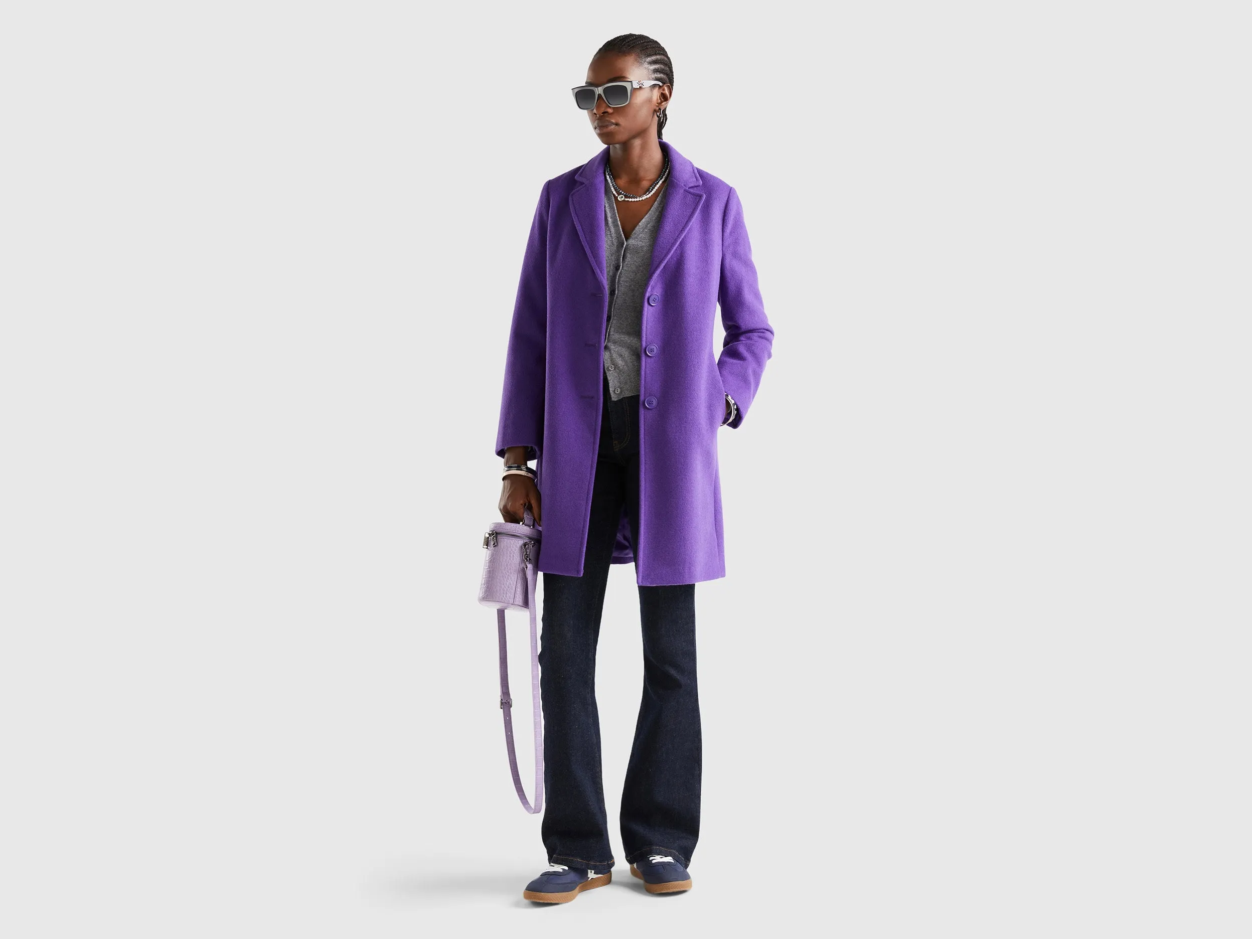 Relaxed Fit Button Down Solid Longline Coat