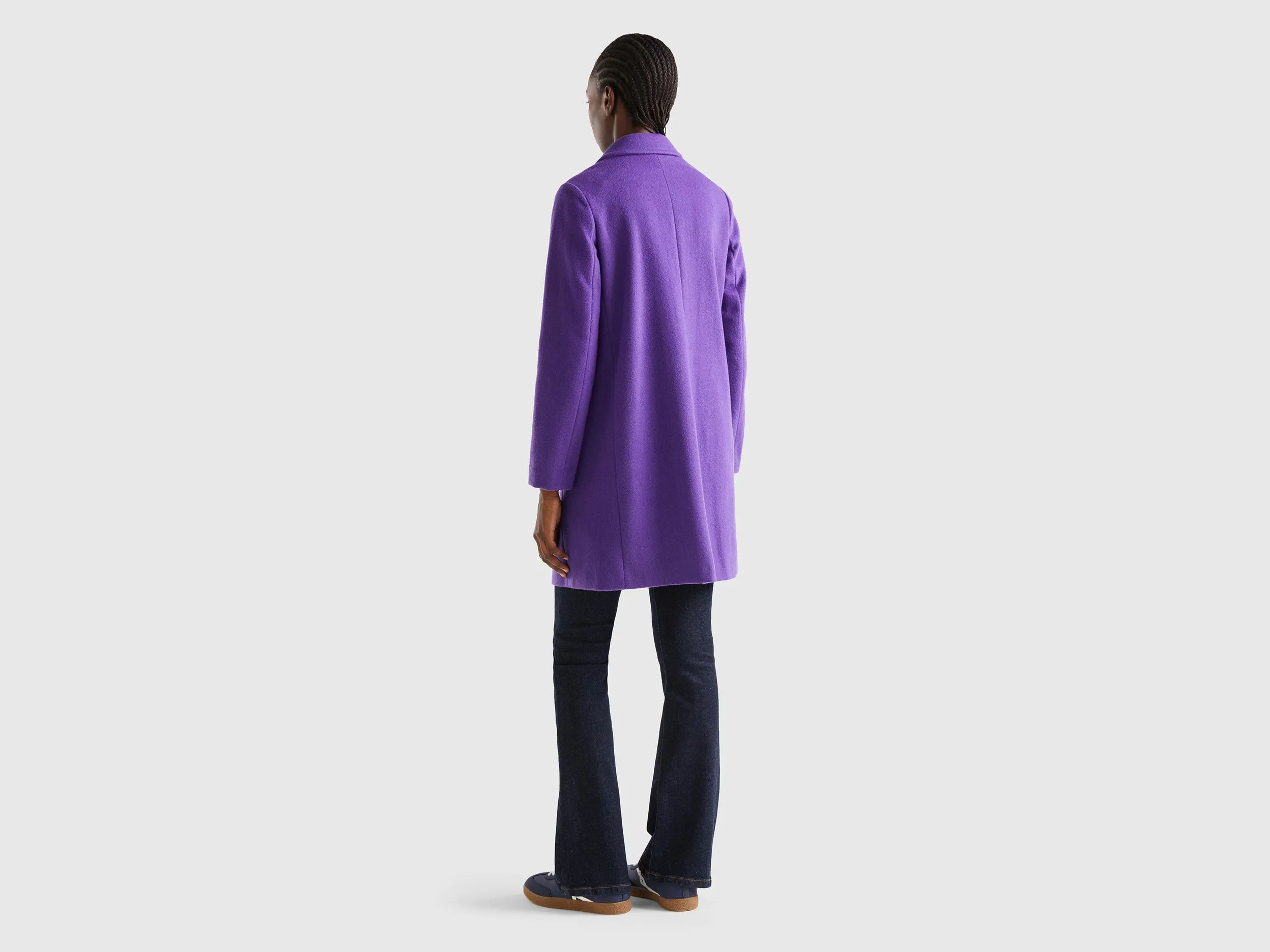 Relaxed Fit Button Down Solid Longline Coat