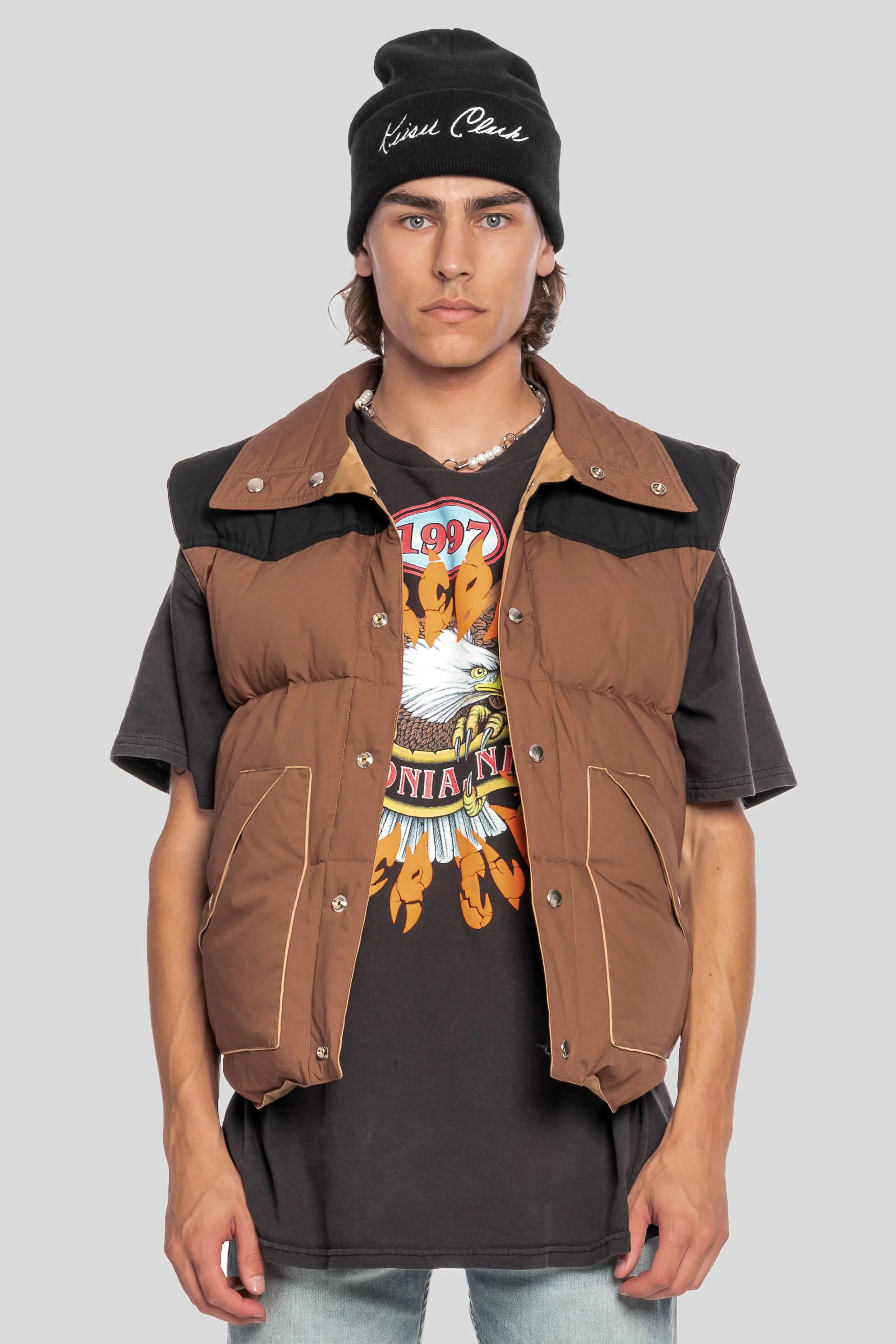 REVERSIBLE WEST COAST PUFFER VEST