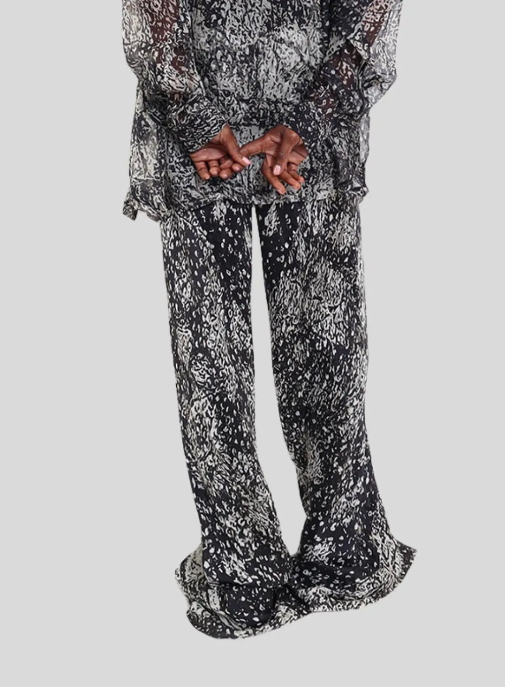 RICK OWENS | Printed Silk Bias Pant