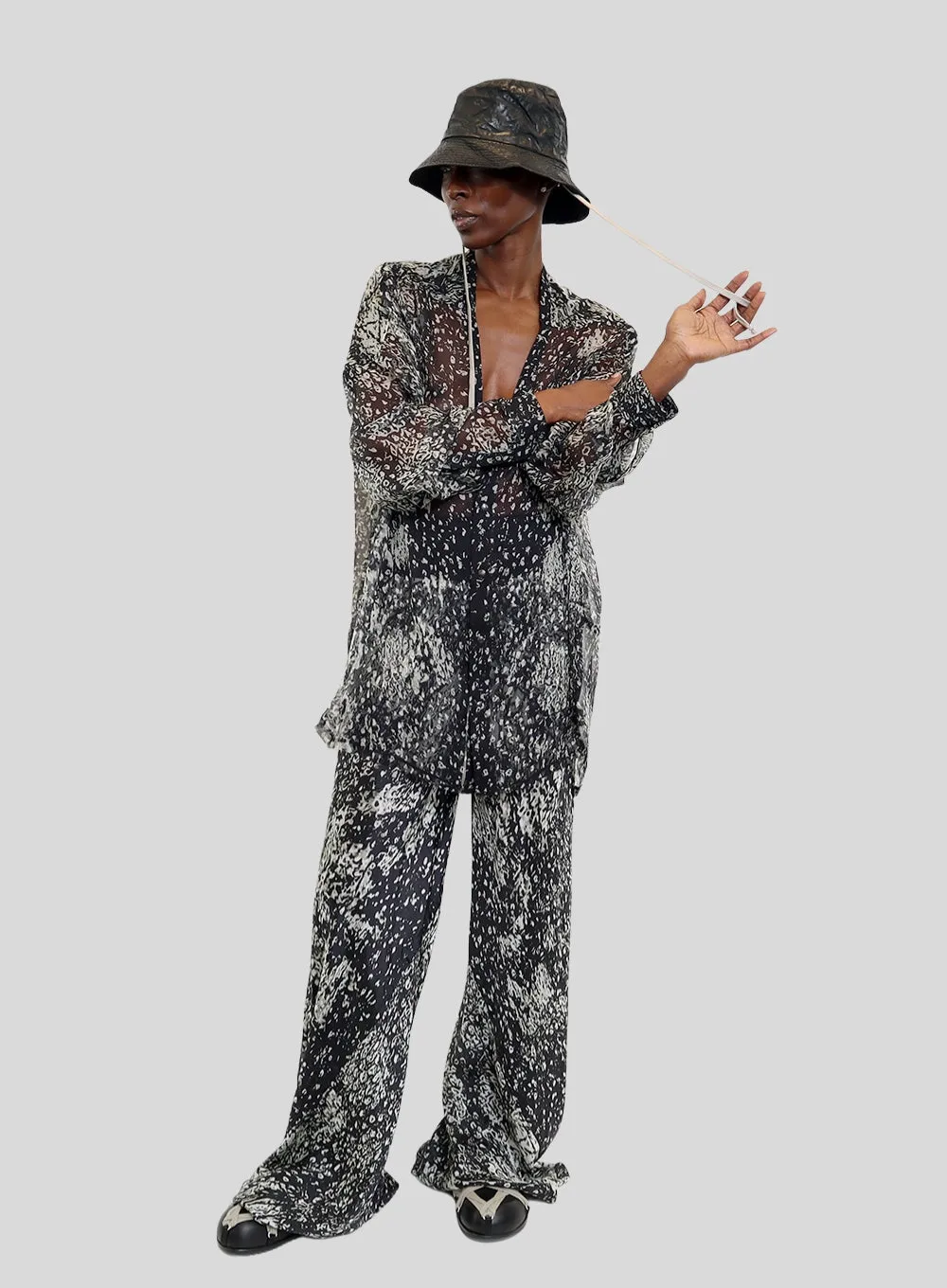 RICK OWENS | Printed Silk Bias Pant