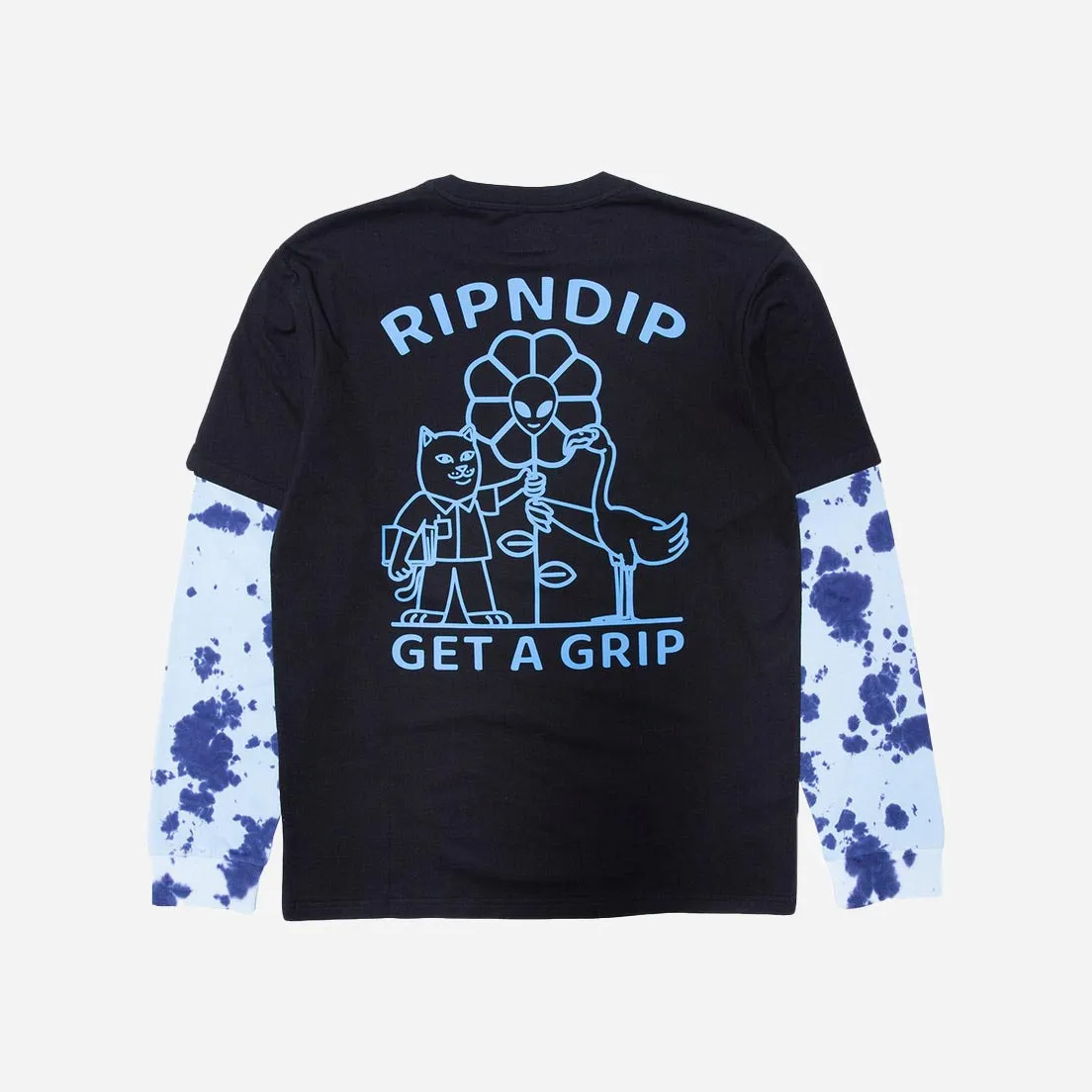 Ripndip Mens Get A Grip Double Sleeve L/S Tee