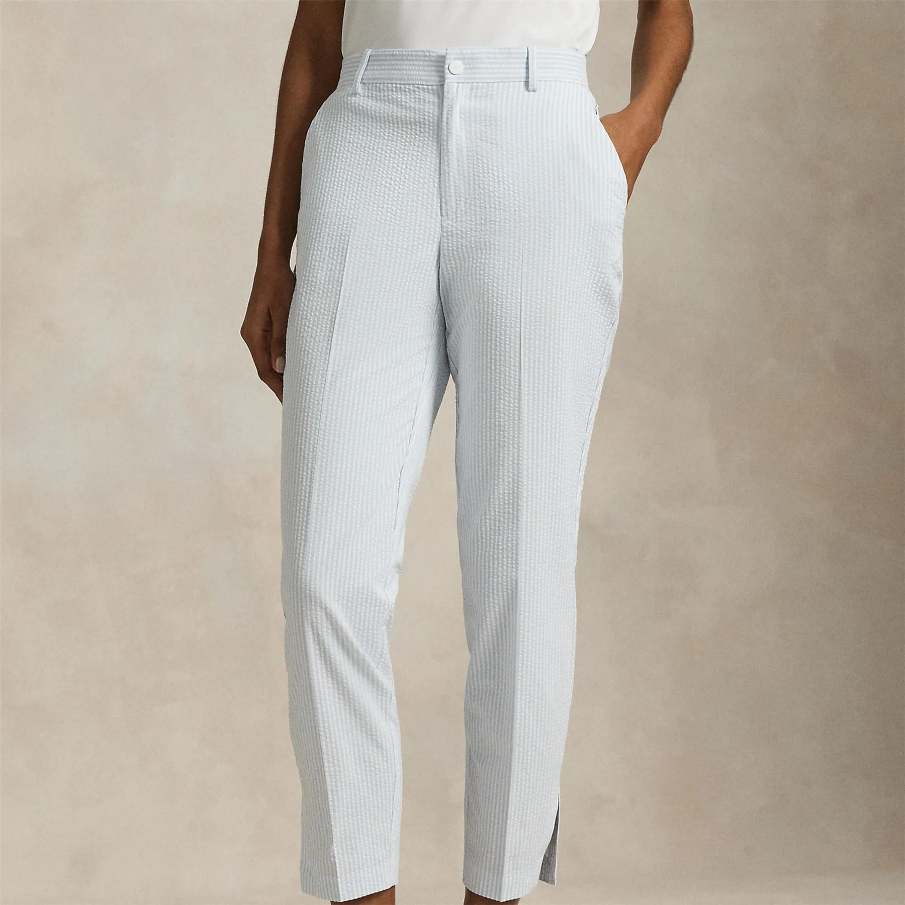 RLX Seersucker Skinny Pants Cold Spring/Ceramic White