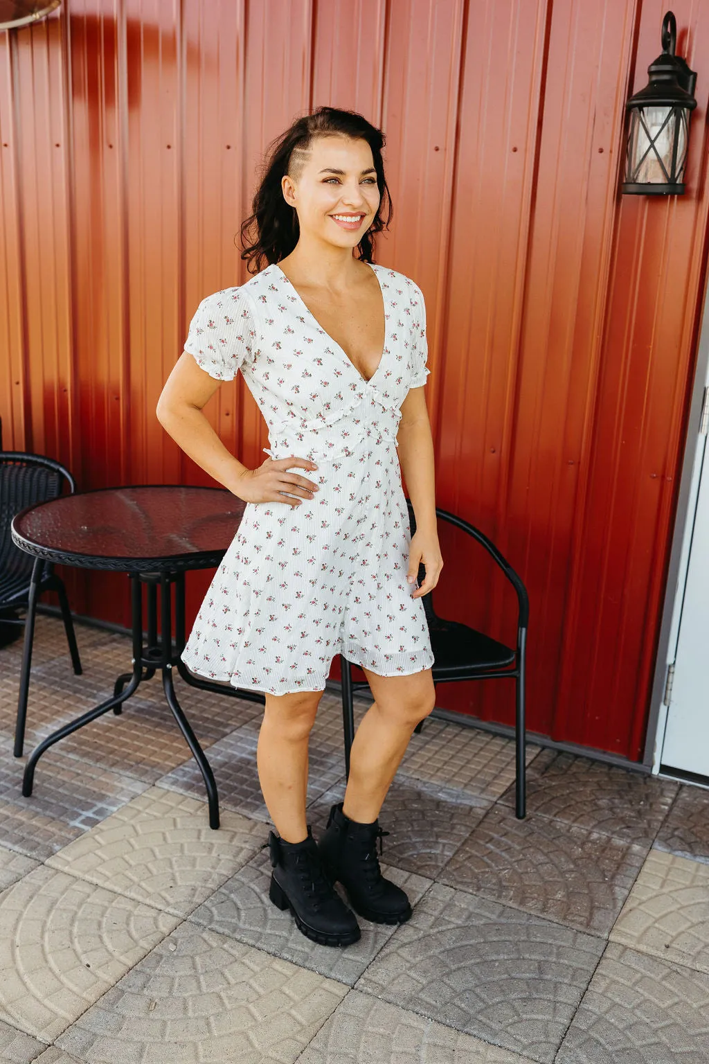 Rosemond Floral & Swiss Dot Dress