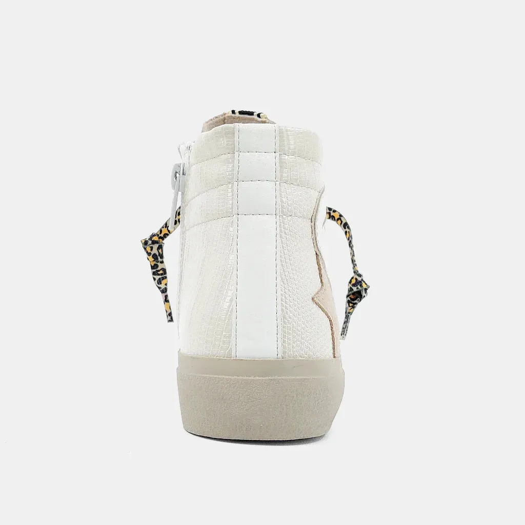 Roxanne Sneakers in Bone Lizard