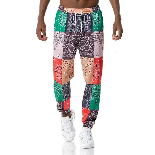 Royal Floral Joggers