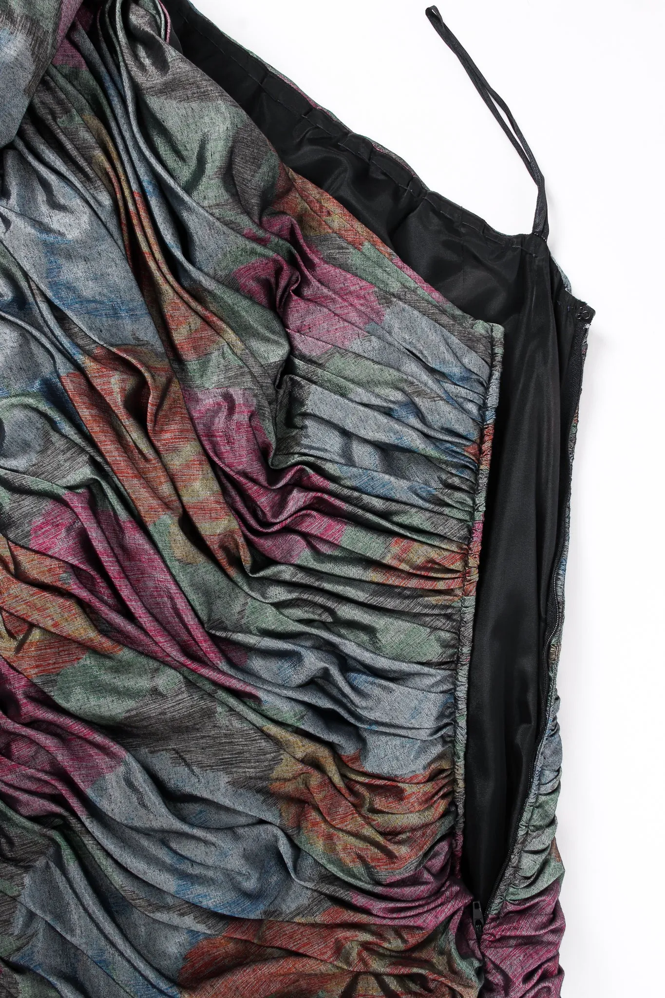 Ruched One-Shoulder Bubble Gown