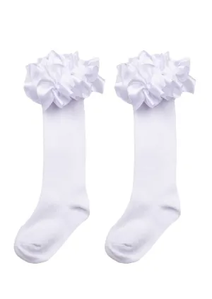 Ruffle Ribbon Knee Length Socks