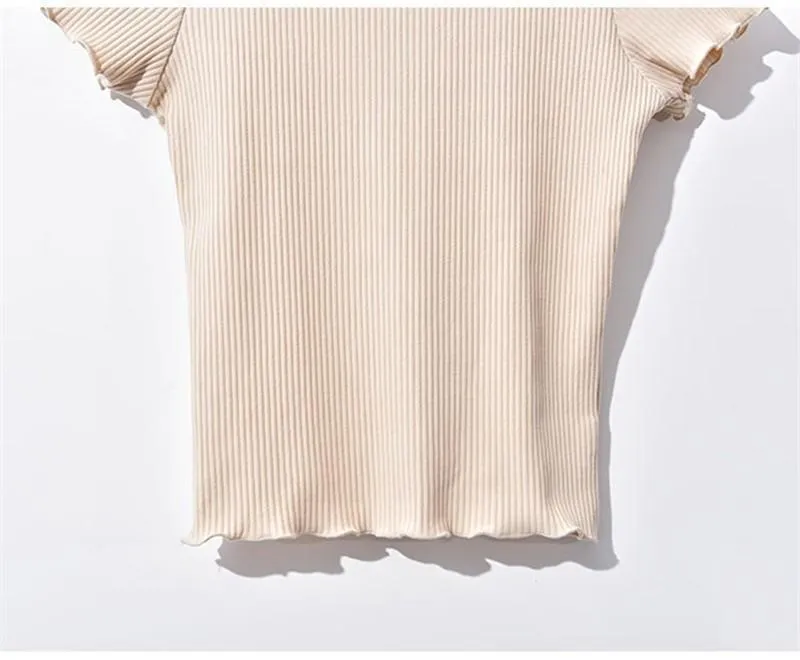Ruffled Crop T-Shirt