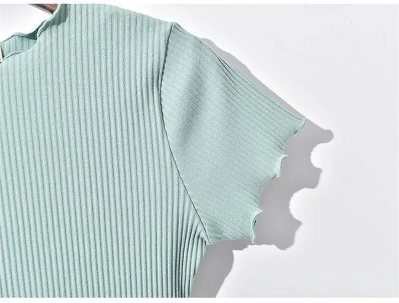 Ruffled Crop T-Shirt