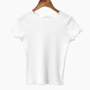 Ruffled Crop T-Shirt